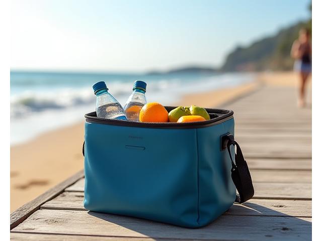 Stylish cooler bag with drinks
