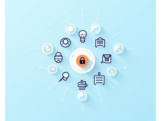 Stylized illustration of various data points flowing into a secure server, representing data collection and organization