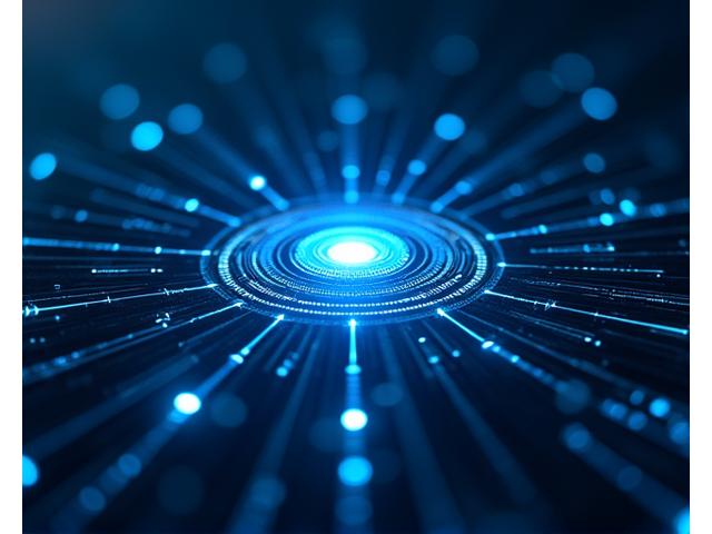 Abstract depiction of digital locks and security protocols protecting data